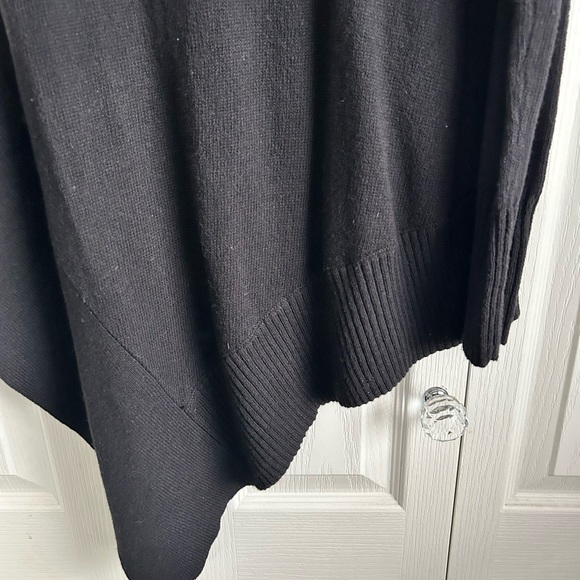 NWT Black Asymmetrical Cowl Neck Sweater - Picture 3 of 6